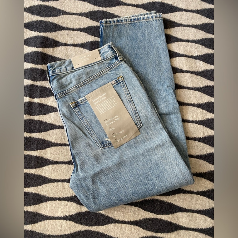 NWT Everlane Jeans The Relaxed Straight Fit Organic cotton Size 29 - Picture 2 of 16